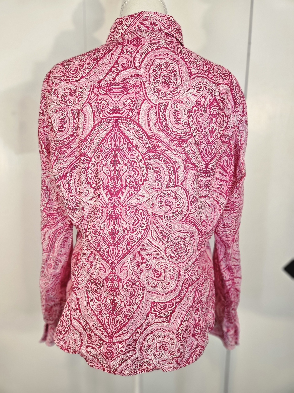 Jones New York Sport Pink Paisley Print Blouse - Picture 2 of 7